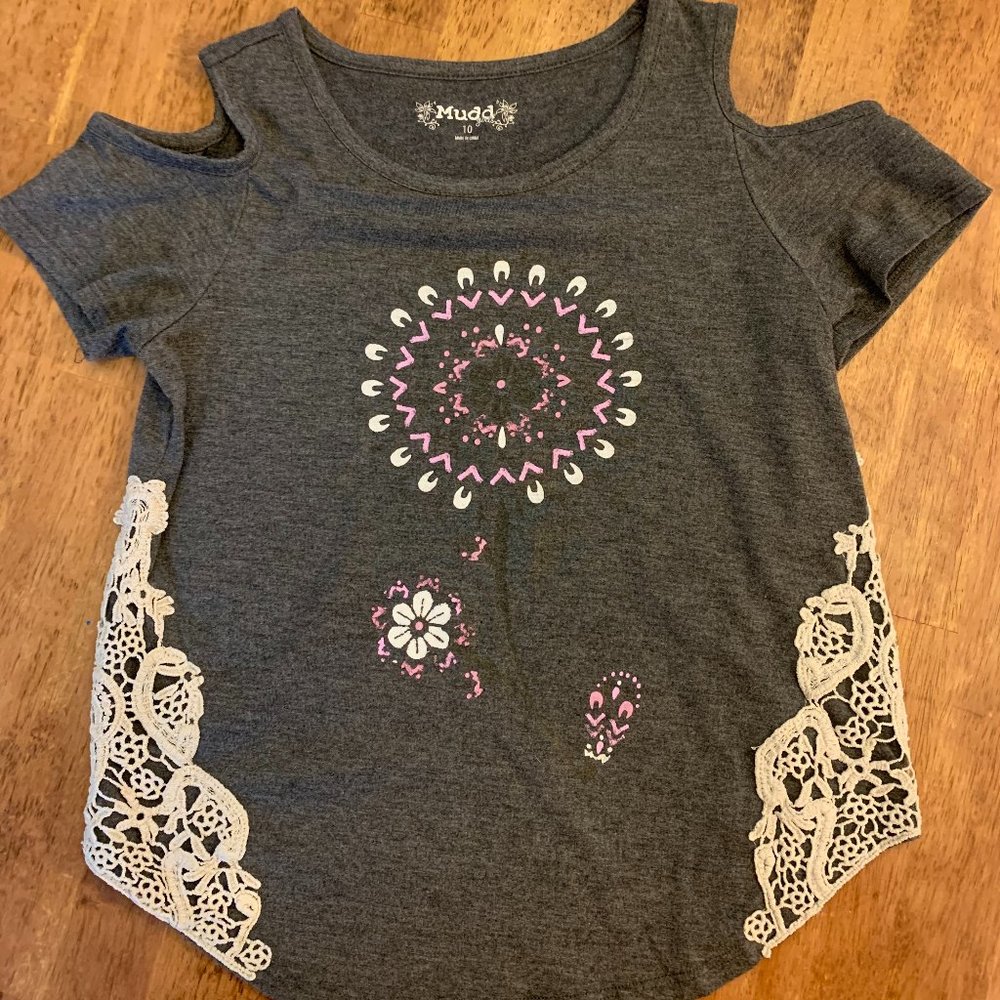 Girls cold shoulder top